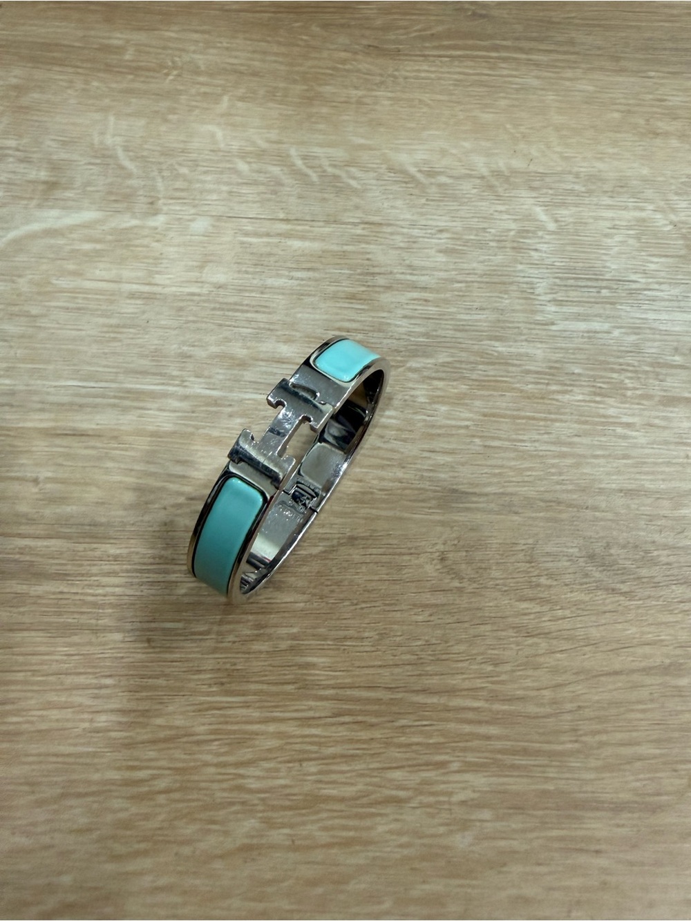 Hermes Clic H turquoise Enamel cuff Bracelet